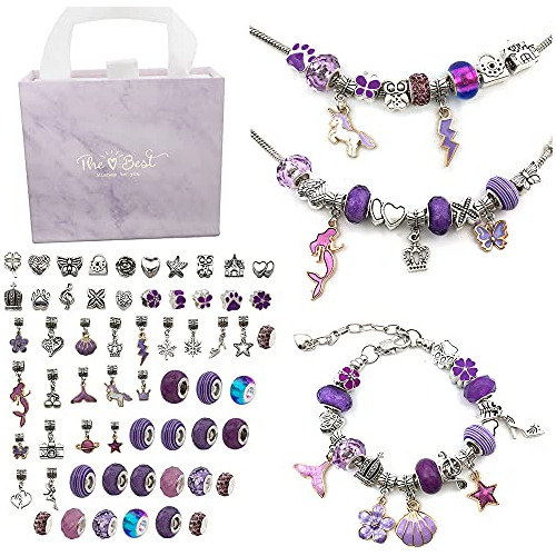 Kit Hacer Pulseras De Charms, 63pcs Suministros De Hace...