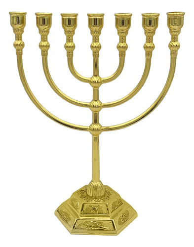 Candelabro 12 De 7 Tribus Branch Jewish Vela Jerusalem