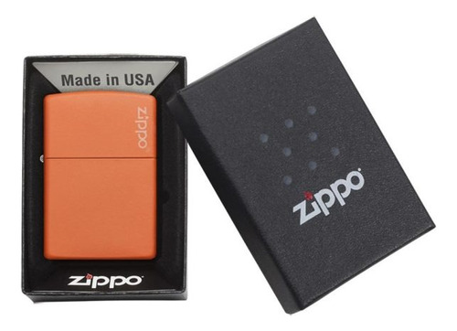 Encendedor Zippo Orange Matte Zp231zl Logo /jordy