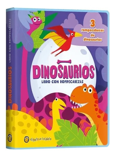 * Dinosaurios * Libro De Goma Eva Con Rompecabezas