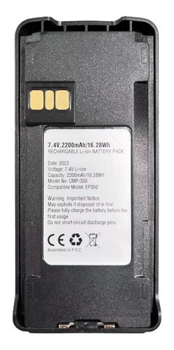 Bateria Reemplazo Radio Portatil Motorola Ep350