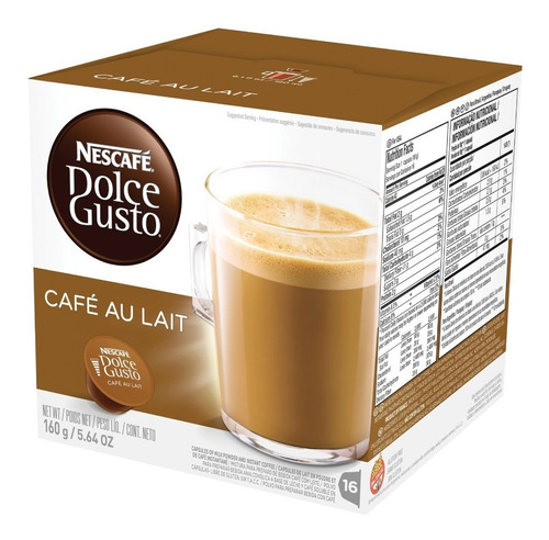 16 Capsulas Dolce Gusto Cafe Con Leche Au Lait Capsulandia