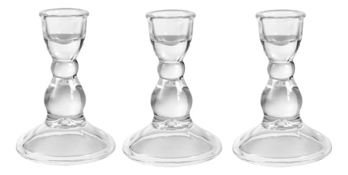 Portavelas De Cristal Para Velas Cónicas, Juego De 6 Portave