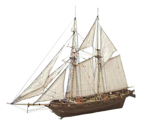 Maqueta Decorativa De Barco De Vela De Madera, Modelo De