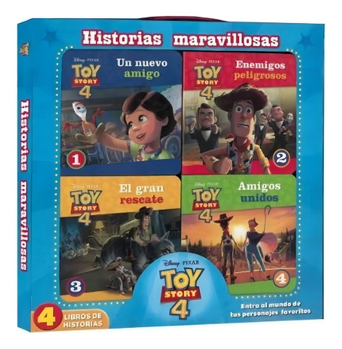 Colección Toy Story ( 4 Libros ) + Estuche Contenedor T/dura