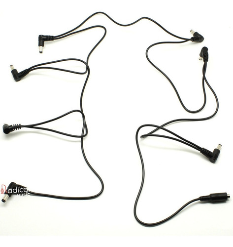 Kit Fonte Pedal 9v 2a + Cabo Extensor Para 7 Pedais