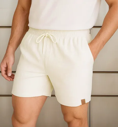 Short De Linho Masculino Bermuda Leve Praia Verao Novidade