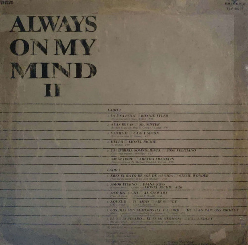 Disco Vinilo Always On My Mind Ii Compilado Lp Arg Lamdisc