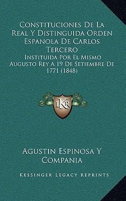 Libro Constituciones De La Real Y Distinguida Orden Espan...
