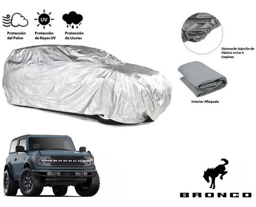 Cubierta Funda Cubreauto Afelpada Ford Bronco 2 Door 2021