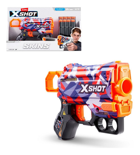 Lanza Dardos Menace Skins Con 8 Dardos X-shot - Malice