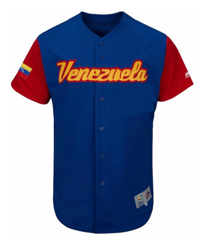 Imagen 1 de 9 de Camiseta Azul De Venezuela Clásico Mundial De Béisbol 2017