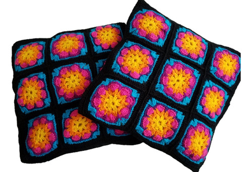 Fundas Para Almohadas Tejido Crochet 35x35 Pack X 2 Felisi 