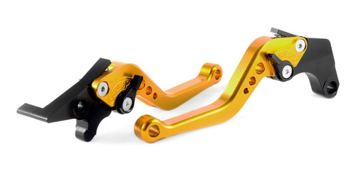 Imagem 1 de 4 de Manete Esportivo Fixo Dourado Com Preto Honda Cb 600 F 2010