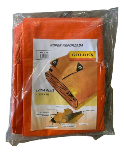 Lona Naranja Impermeable 4x3m 175gr Goldex