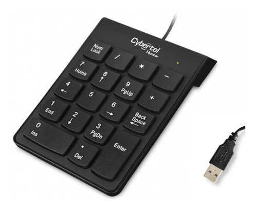 Teclado Numérico K303 Usb - Negro - Cybertel