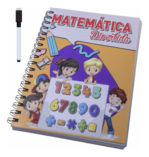 Livro Mágico De Matemática Divertida - Atividades Para Alfabetização Reutilizável + Caneta
