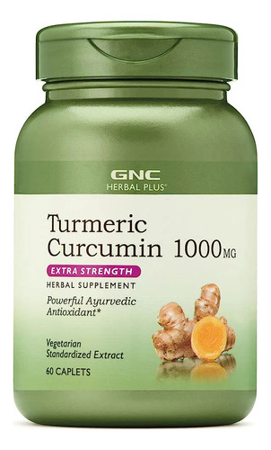 Curcumina De Cúrcuma 1000mg Gnc 60 Comprimidos 