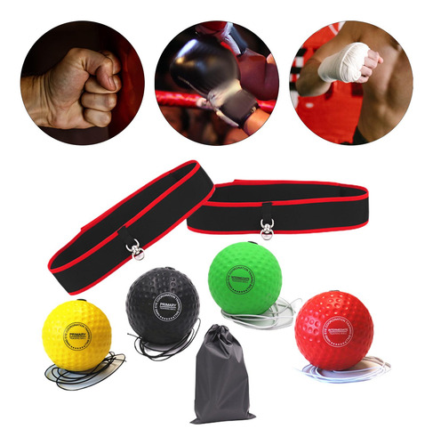 Boxeo Ball Diadema Mma Para Niños 2 Diadema 4 Pelota