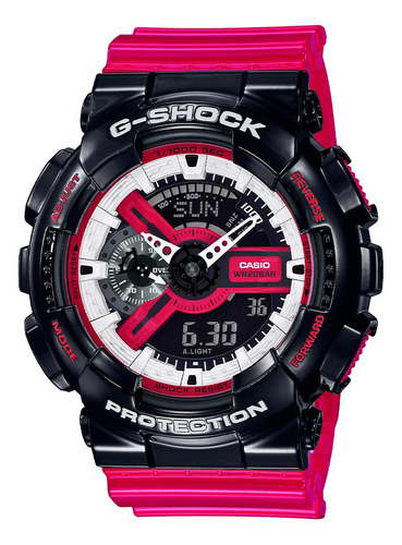 Reloj G-shock Ga-110rb-1adr Resistencia Magnética Hombre Color de la correa Rojo Color del fondo Rojo, negro y blanco