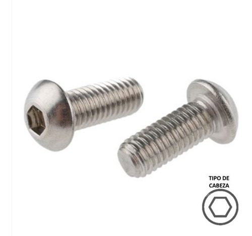 Tornillo Allen Boton Inox Nc 5-32 X 1/4 20 Pz * 32 Hilos