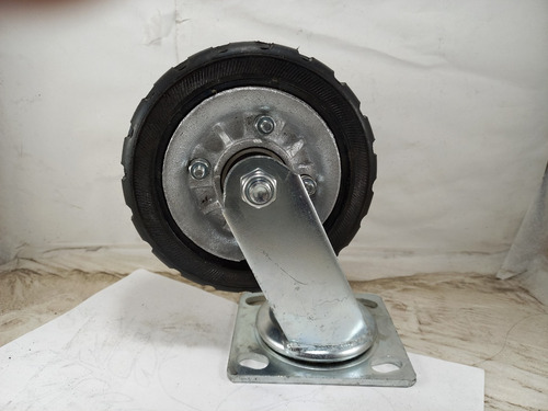 2 Rodajas Giratorias Y 2 Fijas 6 Pulgadas Rueda Tractor Hule