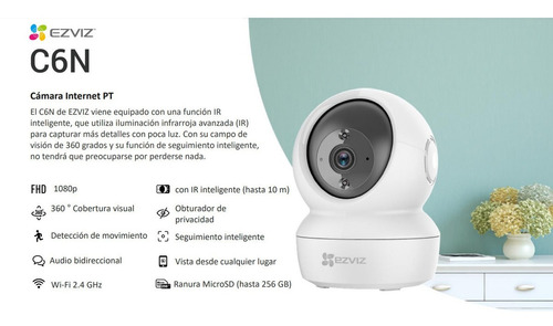 Imagen 6 de 6 de Cámara de seguridad Ezviz C6N con resolución de 2MP visión nocturna incluida blanca
