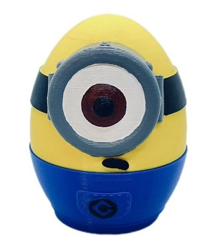 Caramelera Huevo Minion 14cm Impreso En 3d Dropix 3d