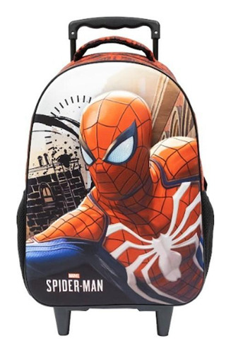 Mochila De Rodas Escolar Spider Man 3d Original Disney