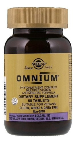 Solgar | Omnium | Phytonutrient Complex | 60 Tablets | Usa