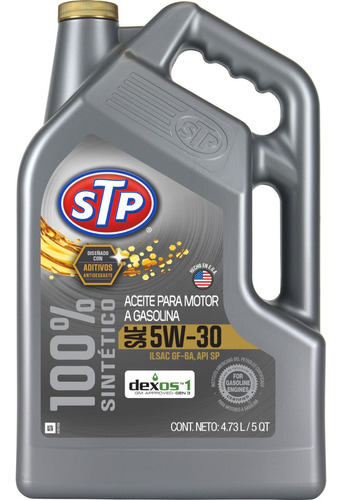 Aceite De Motor Stp 5w-30 100% Sintetico 4.73 Litros