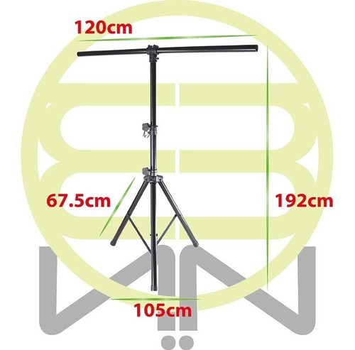 Imagen 6 de 6 de Stand Tripie Pedestal Para Luces Par Led Profesional C/funda