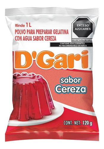 3 Pzas Polvo Para Preparar Gelatina D' Gari De Agua Sabor Ce