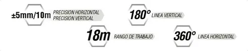 Nivel Laser 360° 18m Tripode Maletin Acc Thunderplus Tr05585