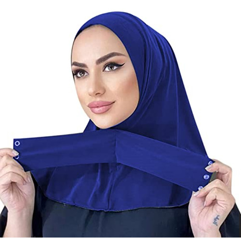 Turbante Musulmán Hiyab Moda Mujer Práctico Azul