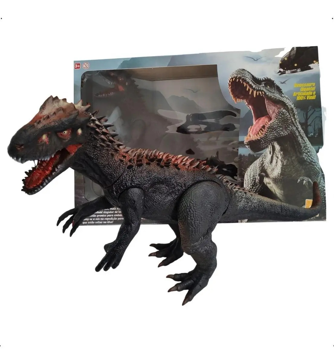 Brinquedo Dinossauro Gigante Invencível Articulado Bee Toys