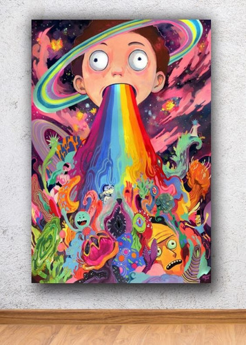 Cuadro Decorativo En Canvas Rick Y Morty Arte 28x41 Cm - 34