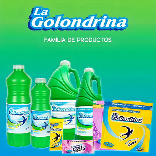 Caja 12 Botellas De Blanqueador Para Ropa La Golondrina 1 Lt