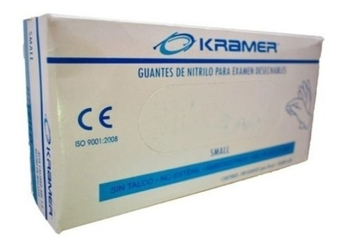 Guantes De Nitrilo Kramer Caja X 100 Unidades Talla. Xs