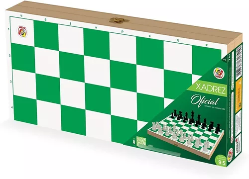 Jogo de Xadrez tabuleiro e peças madeira oficial - Digital Shop