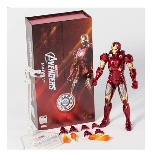 Iron Man Mark 7 The Avengers 1 Zd Toys Con Accesorios 