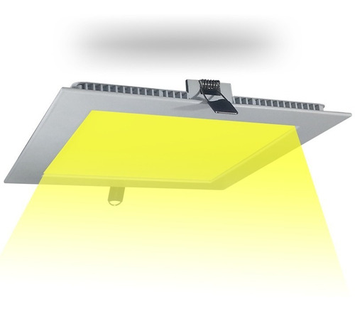 Panel Led Incrustar Cuadrado 12w Luz Cálida Pack X 12 Unidad