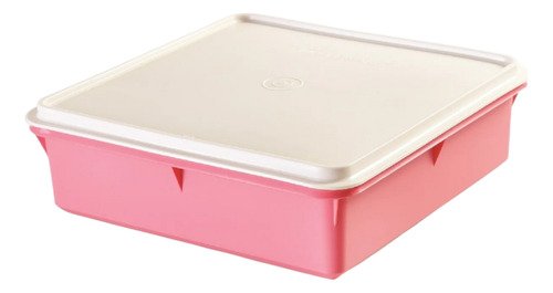 Box 2,5 Lt Coral Y Blanco Tupperware