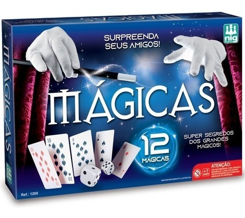 Jogo De Magicas 12 Truques 1200 - Nig Brinquedos