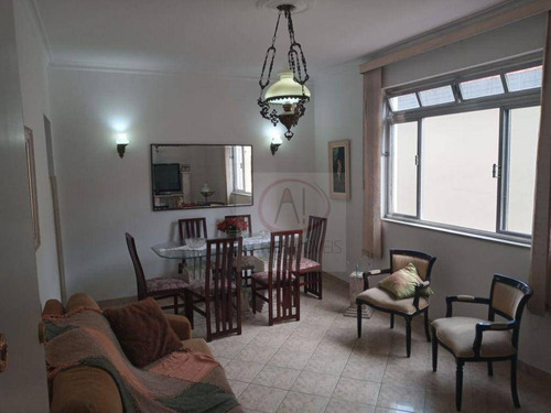 Imagem 1 de 23 de Apartamento Com 3 Dormitórios, 2 Banheiros, Sala Ampla, 1 Vaga Dermacada, À Venda, 120 M² Por R$ 450.000 - Embaré - Santos/sp - Ap10836