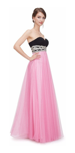 Increible Vestido Importado Straples Corazon Tul Moda Pasión