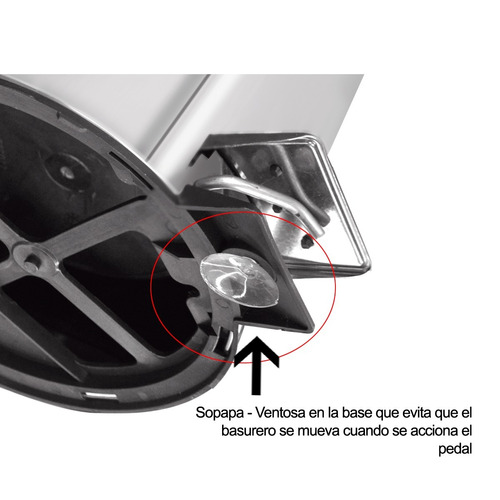 Cesto Residuos Acero Inoxidable Pedal 5l Tramontina Sucursal