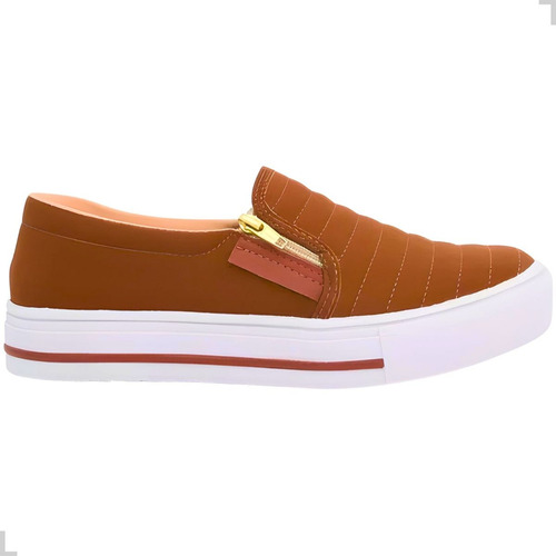 Tênis Sapatênis Feminina Slip On Iate Confort