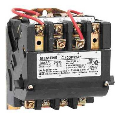 Siemens 40dp32ah 480vac Non-reversing Magnetic Contactor Aad