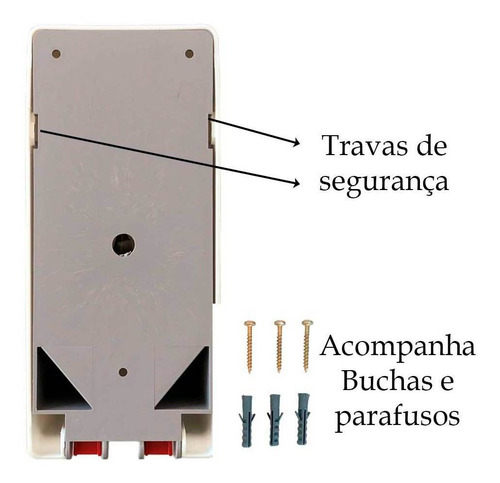 Kit 2 Porta Papel Higiênico Dispenser Suporte Banheiro